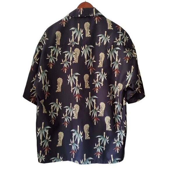 Coconut Pier By Top Image USA Button Down Tiki Bamboo Hawaiian Shirt Size Large - Picture 6 of 8